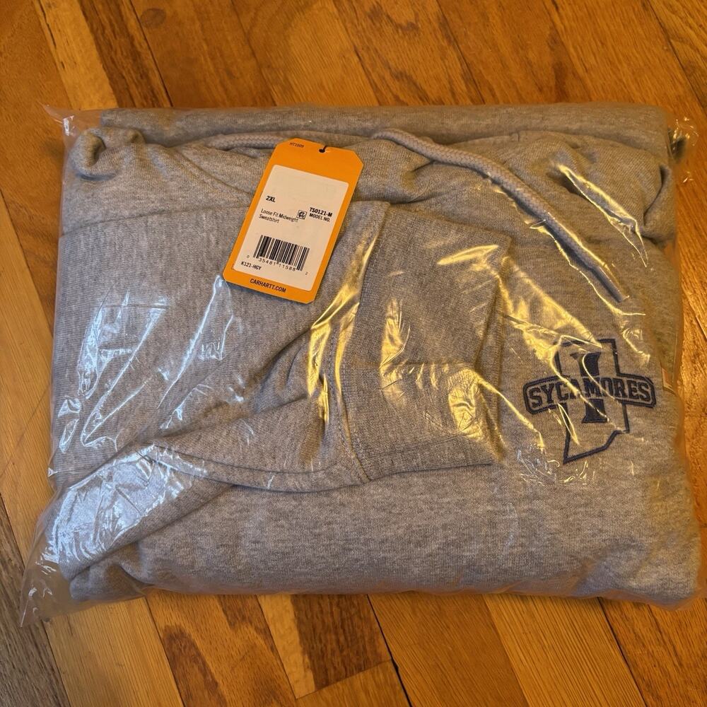 NWT CARHARTT x INDIANA SYCAMORES Loose Fit Sweatshirt 2XL TS0121 New College